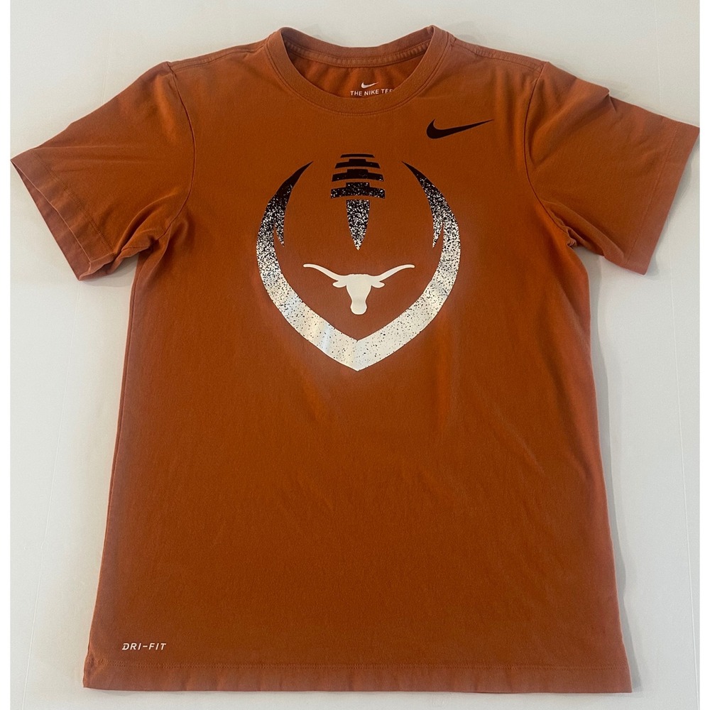 Nike Dri-FIT Texas Longhorns T-Shirt Mens Small Burnt Orange Graphic Tee